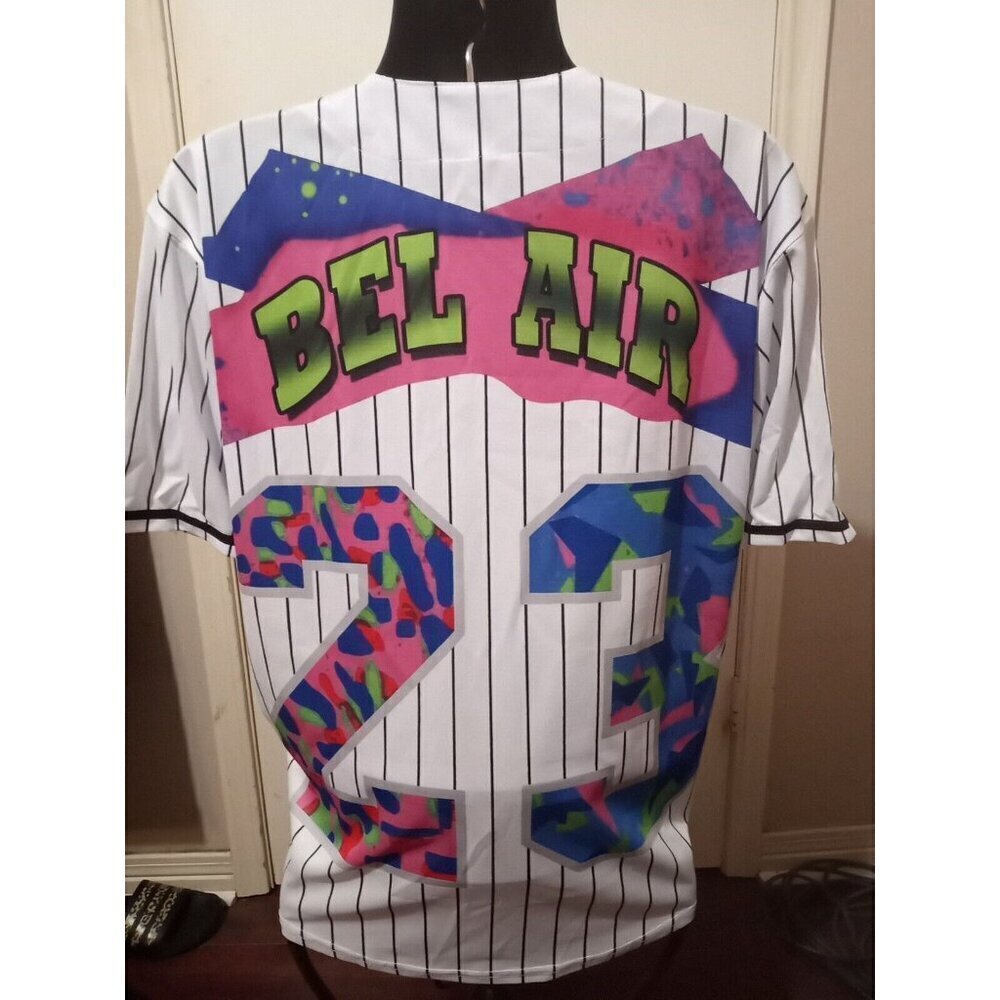 90s Style Bel-Air Baseball Jersey #23 Men's Sz Large L Throwback Fresh Hip Hop - Picture 6 of 11